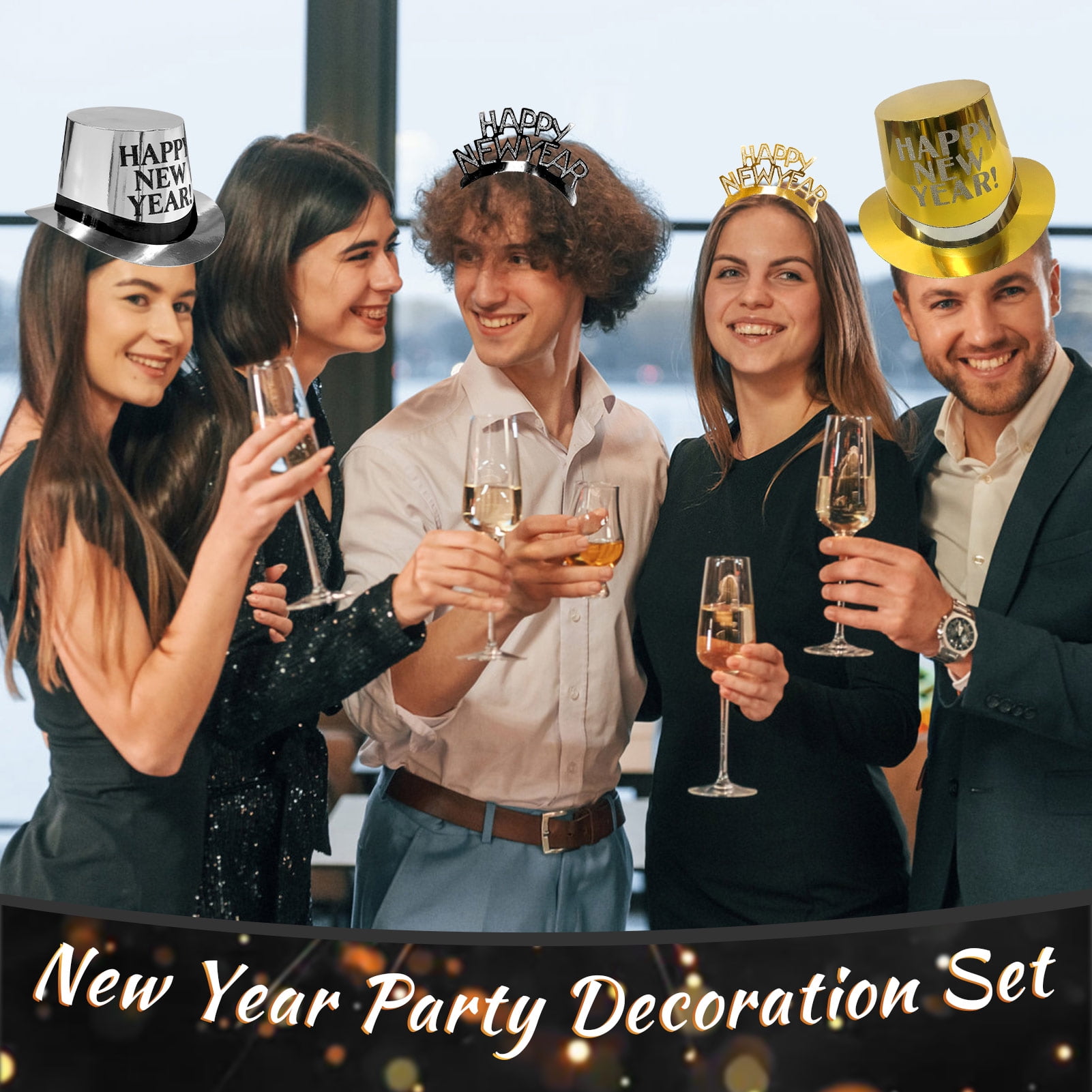 Tumao New Years Eve Party Supplies 2026, New Years Decorations 2026, Accessories includes Headband Tiara, Party Horns