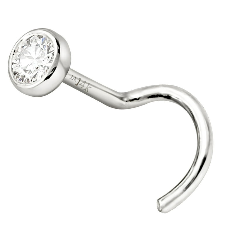 Bezel diamond shop nose stud