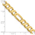 thumbnail image 4 of Auriga Fine Jewelry 14K Yellow Gold 6 mm Concave Open Figaro Chain Necklace for Men 24", 4 of 4
