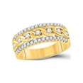 thumbnail image 3 of FB Jewels 14kt Yellow Gold His Hers Round Diamond Halo Matching Bridal Wedding Ring Band Set 2-7/8 Cttw, 3 of 3