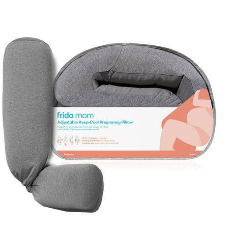 UPC: 0810028771673 | Frida Mom Keep Cool Adjustable Pregnancy Body Pillow with Micro-Bead Filling Gray