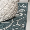 thumbnail image 2 of JONATHAN Y TUSCAN SUN 5 x 8 Area Rug, Maribel Traditional All-Over Scroll - Turquoise/Cream, TSN205E-5, 2 of 8