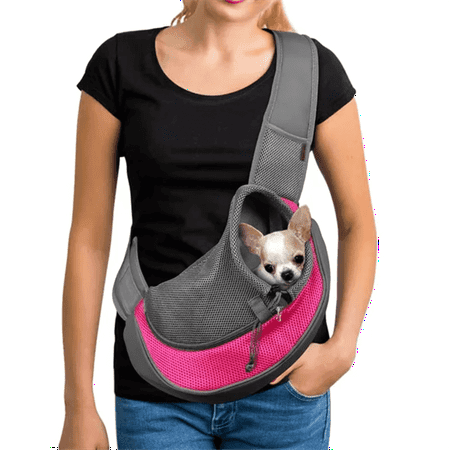 Pet Sling Carrier  Dog Sling Carrier with Breathable Mesh  Travel Safe Sling Bag Carrier for Small Dogs Cats Less Than 5lbs