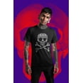 thumbnail image 2 of Old Glory Mens Skull & Crossbones Silhouette Ugly Christmas Sweater Short Sleeve T Shirt, 2 of 6
