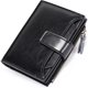 thumbnail image 1 of Women's genuine leather wallet, slim coin exchange, women's coin wallet, zipper and multiple cards, anti-RFID blocking short wallets, 1 of 5