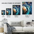 thumbnail image 4 of Fluid Abstract Abalone Gold And Blue Liquid Paint Artwork Unframed Wall Art Print Poster Home Decor Premium, 4 of 5
