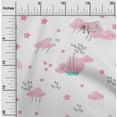 thumbnail image 2 of oneOone Rayon Blush Pink Fabric Kids Craft Projects Decor Fabric Printed By The Yard 56 Inch Wide, 2 of 4