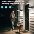 thumbnail image 3 of 4Pack Motion Sensor LED Light Bulb, Motion Activated Dusk to Dawn Light Bulbs, 12W(100W Equivalent) E26/A19 Light Bulb for Outdoor/Indoor,  Front, Porch, Garage, Basement, Hallway, Stairs, 3 of 9