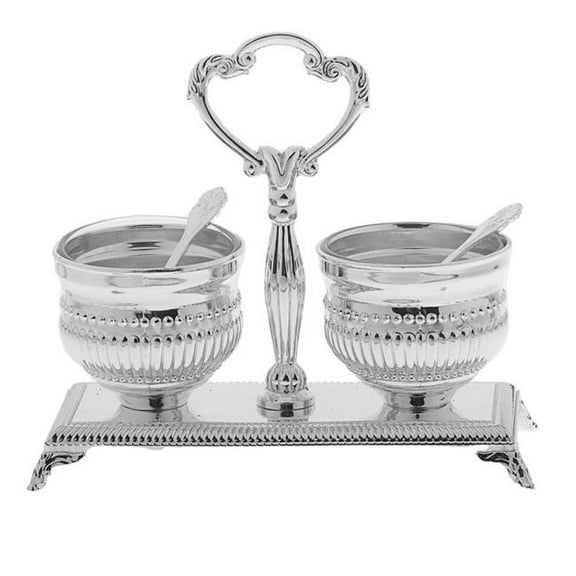 Legacy Judaica 3001 Salt & Pepper Set with Silver Plated