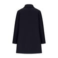 thumbnail image 2 of DYTTDG Women's New Long Coat Solid Color Plus Size Button Wool Jacket Lapel Jacket Coat Winter Long Sleeve Tops Great Gifts for Less, 2 of 7