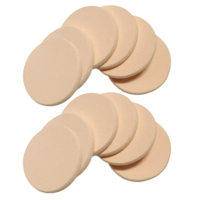 2 Pack Latex Powder Puff Set Makeup Pads for Makeup Removal under Eye Pad for Makeup - 12 Makeup Sponge Dry Clean Sponge Makeup Make up Pad for Application and Blending Star Face Make up Pads Thin