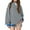 Blue, variant on Girls Oversized Sweatshirt Striped Fall Sweatshirts Crew Neck Long Sleeve Shirt Casual Loose Pullover Tops for 5-14 Years