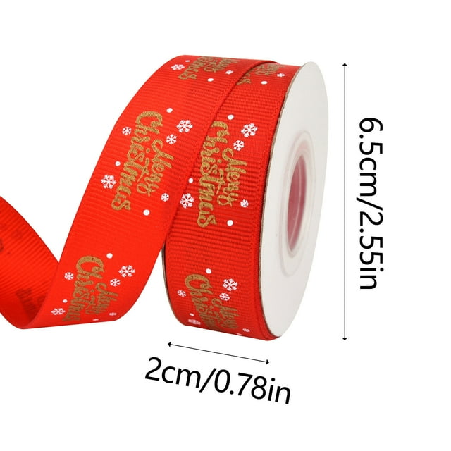 Christmas Ribbons and Bows for Gift Wrapping Christmas Ribbon Holiday Decoration Roll Ribbon Ornament Gift Box Ribbon Christmas Ribbon and Bows for Gift Wrapping