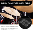 thumbnail image 4 of 28Pcs Drum Dampeners Gel Pads Silicone Silencers 3 Colors Dampening Mute for Drums Tone Control, 4 of 9
