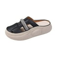 thumbnail image 4 of Women Slide Sandals House Slippers Bathroom Stylish Girls Closed Toe Sandals Black 36, 4 of 8