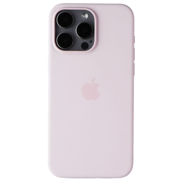 Apple iPhone 15 Pro Max Silicone Case with MagSafe Light Pink