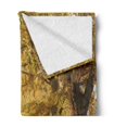 thumbnail image 2 of Woodland Soft Flannel Fleece Throw Blanket, Rural Road in a Misty Autumn Morning Countryside Pathway Scenery Natural, Cozy Plush for Indoor and Outdoor Use, 60" x 80", Pale Coffee Green, by Ambesonne, 2 of 5