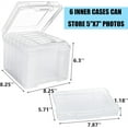 thumbnail image 7 of Duslogis Photo Storage Box with 4”x6” Inner Photo Organizer Cases - 6 Protective Inner Photos Storage Containers to Protect from Dust and Damage - Also Great as a Craft Storage,Seed Storage Box, 7 of 7