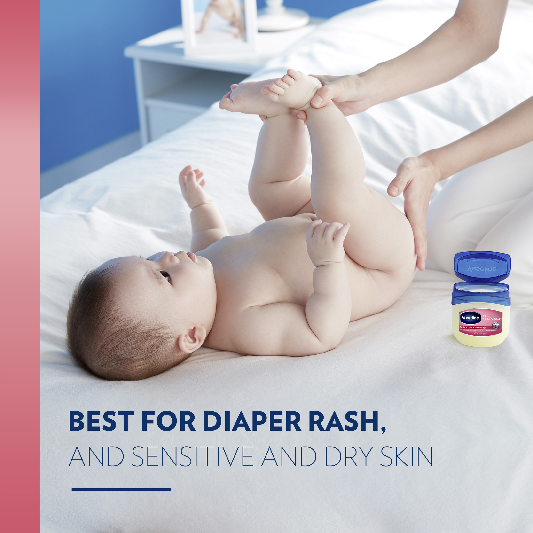 Vaseline Hypoallergenic Baby Oil Diaper Rash Cream Healing Petroleum Jelly, 13 oz - image 4 of 9