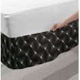 thumbnail image 2 of Lattice Bed Skirt, Simple Graphic Composition with Thin Stripes Forming Zig Zag Shapes, Elastic Bedskirt Dust Ruffle Wrap Around for Bedding Decor, 4 Sizes, Charcoal Grey Eggshell, by Ambesonne, 2 of 2