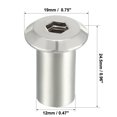 thumbnail image 3 of Unique Bargains M10x21mm Rivet Hex Socket Head Insert Nut Screw Post Nickel Plated 10pcs, 3 of 5