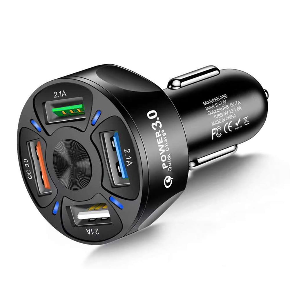 Xuprie 3 Port USB Car Charger Mobile Phone QC 3.0 Charging Adapter Battery Chargers