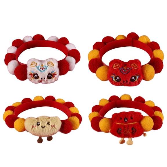 4pack Weave Cats Collar Pet Outdoor Universals Collars Rainbows Color Collars