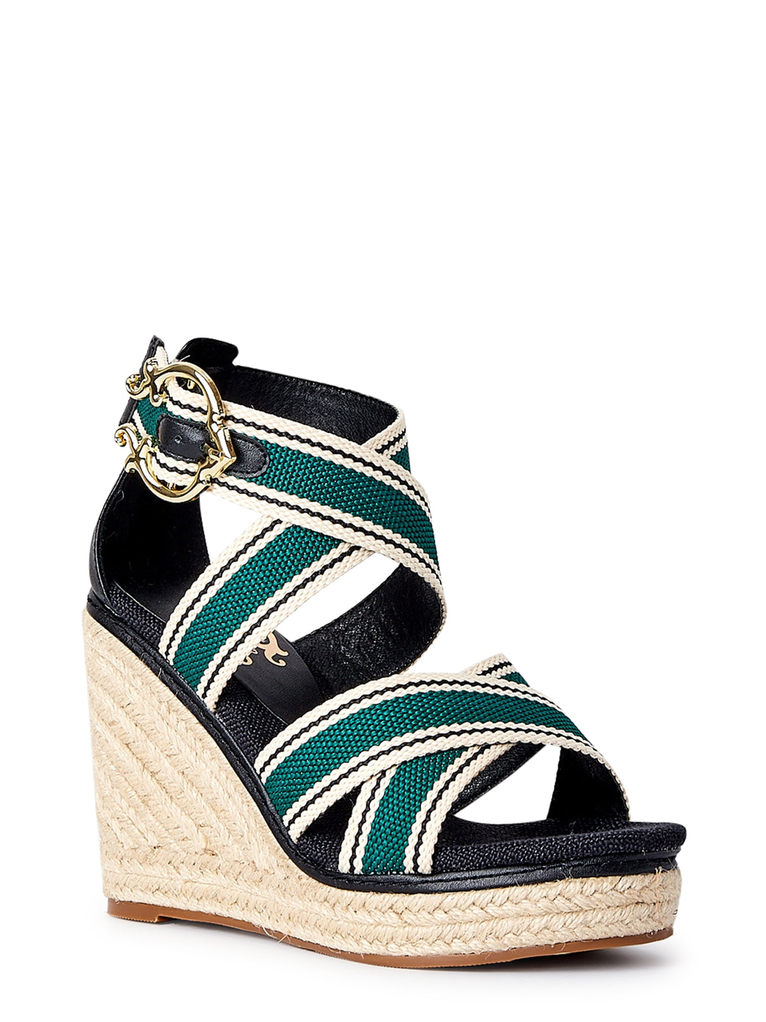 Strappy Espadrille Wedge Sandals 