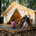 thumbnail image 3 of WHITEDUCK Alpha Canvas Wall Tent Waterproof 4 Season Outdoor Camping & Hunting Tent w/Heavy Duty Aluminum Frame, Best for Large Groups, Families & Outfitters (16'x20', Fire Water Repellent), 3 of 7