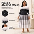 thumbnail image 4 of Vestido Que Rebota, Bouncy Dress for Women, Bouncy Church Dress, Plus Size Elegant Pearl Dress with 3/4 Sleeves, 4 of 6