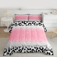 thumbnail image 2 of Homewish Cheetah Print Girl 2pcs Bedding Comforter Set,Black Pink Grey Twin Comforter Sets,Bling Glitter Breathable Bedding Set,Microfiber Bedroom Decor,Reversible, 2 of 8