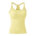 thumbnail image 6 of Womens Tank Tops with Built in Bra,spaghetti Strap Tank Top Exercise Tank Tops Workout Tops Women's Halter Tops Bra Tops for Women Athletic Tank Tops Camisole with Built in Bra,Yellow,L, 6 of 8