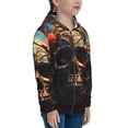thumbnail image 5 of Naloa Artistic Flower Butterfly Skull Teenage Zipper Hoodie, Long Sleeve Zip Up Hoodies Casual Jackets Tops for 7-12 Years-, 5 of 6