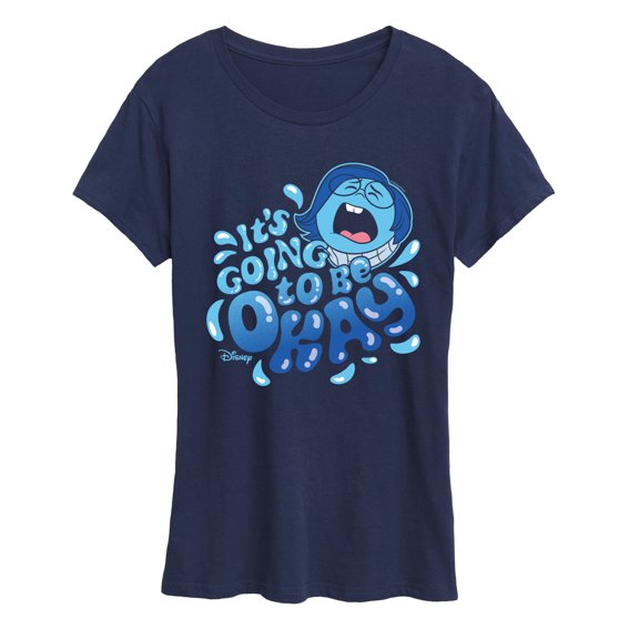Disney - Inside Out 2 - Sadness It's Going To Be Okay - Women's Short Sleeve Graphic T-Shirt