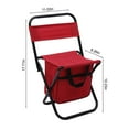 thumbnail image 3 of SHENGXINY Camping Folding Chair Clearance Fishing Chair With Storage Bag ,Outdoor Folding Chair Compact Fishing Stool Portable Camping Stool Backpack Chair With Oxford Cloth Red, 3 of 8