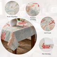 thumbnail image 5 of Red Orange Coastal Table Cloth Waterproof Tablecloths, Summer Beach Starfish Coral Nautical Rustic Tablecloth Dining Table Cover for Kitchen Party Tabletop Outdoor, Rectangle Tablecloth 52x70 Inch, 5 of 9