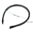 thumbnail image 2 of Unique Bargains 1 Pcs Headband Synthetic Hair Plaited Headband Braid Braided with Teeth for Women Black-1.0cm 0.39", 2 of 7