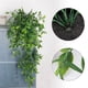 thumbnail image 3 of Zhuge 1 pieza de planta artificial, eucalipto falso, planta en maceta, pared de plantas, hogar, decoración de estantes interiores y exteriores (spray verde claro y blanco), 3 of 5