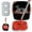 Black+Red, variant on Spin Mop and Bucket Set with Self Separation Dirty and Clean Water System, Self Wringing 360° Rotating Square Mop-Head for Hardwood Tile Marble Floors(Black)