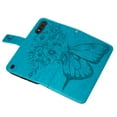 thumbnail image 7 of Galaxy A01 Wallet Case, Embossed Butterfly PU Leather Credit Card Holder Slots Full Body Protection Kickstand Flip Folio Shockproof TPU Phone Cover for Samsung Galaxy A01,Blue, 7 of 7