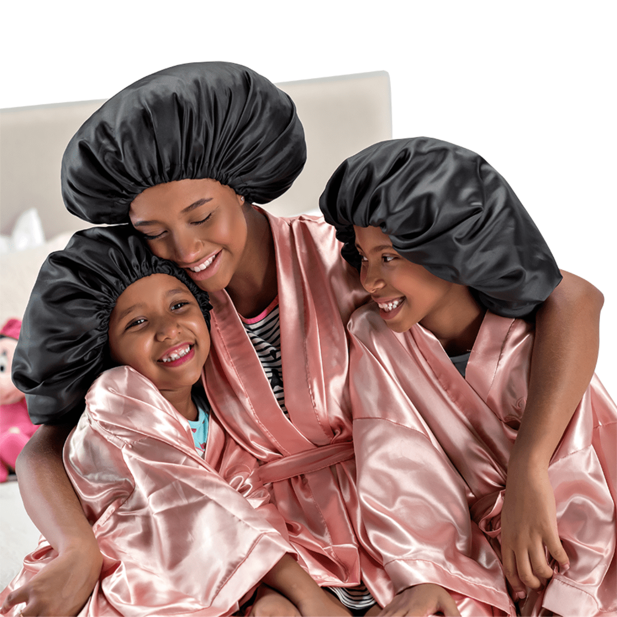 Dompel satin hair cap for curly, voluminous, or straight hair, it prevents frizz, dryness, knots