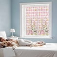 thumbnail image 3 of Pink Easter Window Privacy Film, Spring Easter Bunny Eggs Floral Buffalo Plaid Static Cling UV Sun Blocking Heat Control Window Tint Day and Night, Non-Adhesive One Way Privacy Cover 19.6''x39.3'', 3 of 7