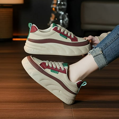 

XGZHP2 Thick Bottom Women‘s Running Shoes for All Seasons Breathable and Trendy Sports Shoes Lightweight Non-slip Soft Soled Skate Shoes Women‘s Fitness Jump Rope Running Shoes for Spo