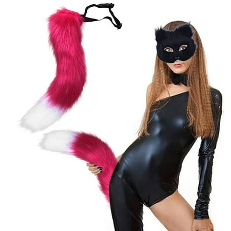 

DBYLXMN 3D Cute Animal Tail Pendant Women Holder Pompoms Tail Fashionable Hairy Tail 50cm Tail Party Decorations for Girls 8th Birthday