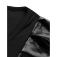 thumbnail image 6 of Gzhioc Women Knitting Tops, Short Puff Sleeve Deep Neck Solid Color Street Party Summer Wrapped Shirt,S/M/L, 6 of 9
