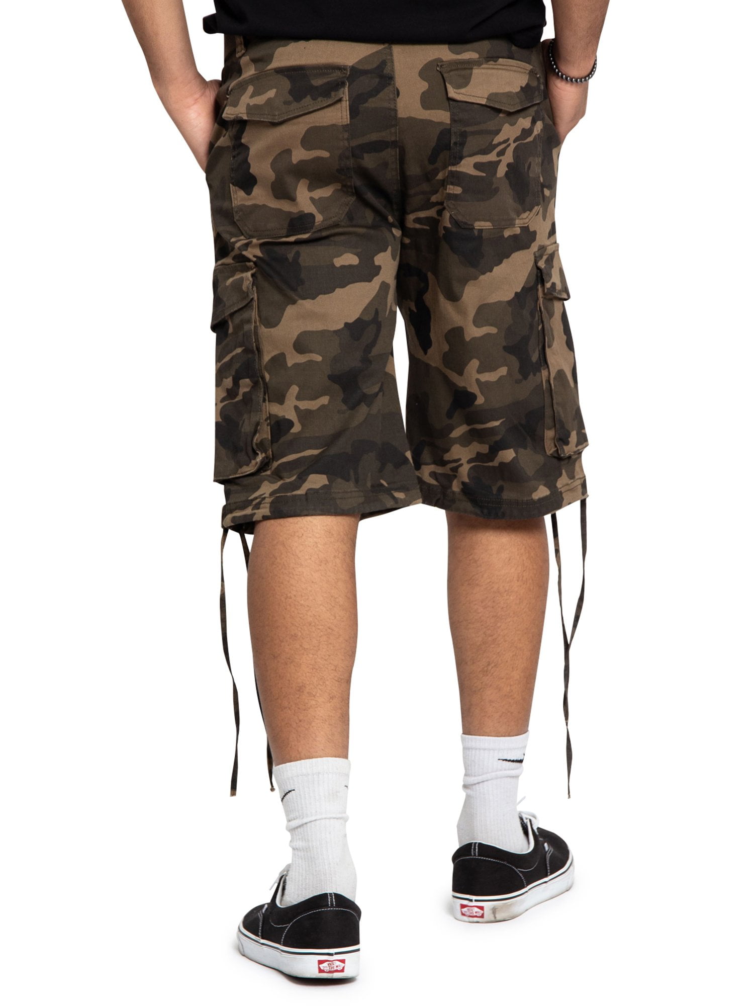 Victorious Men's Belted Twill Camo Cargo Short, Up to Size 44W 
