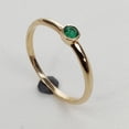 thumbnail image 2 of Natural Emerald Ring, 14K Solid Yellow Gold Emerald Ring, May Birthstone Ring, Dainty Ring, Christmas Present, Emerald Jewelry, 2 of 10