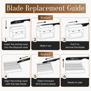 Facón Professional Hair Styling Thinning Texturizing Cutting Feather Razor + 10 Replacement Blades