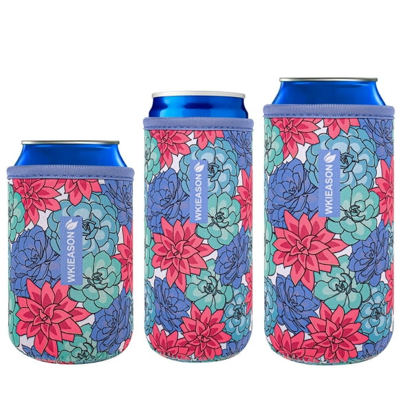 Manguitos para Latas WK IEASON de Neopreno 355mL, 473mL - Juego de 3