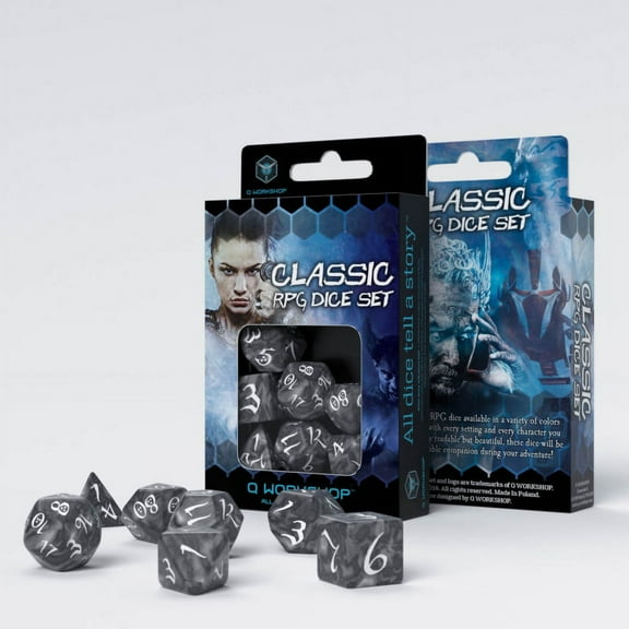 Classic RPG Smoky & White Dice Set Offered by Publisher Services